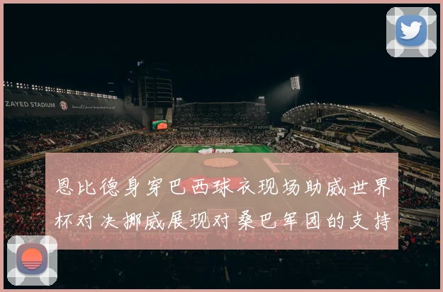 恩比德身穿巴西球衣现场助威世界杯对决挪威展现对桑巴军团的支持